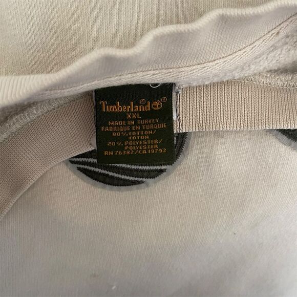 Vintage Timberland Embroidered Crewneck Sweatshirt Men’s 2XL White Pullover - Picture 2 of 3